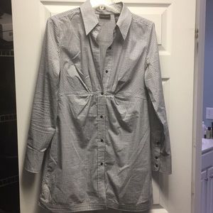 Button down tunic top